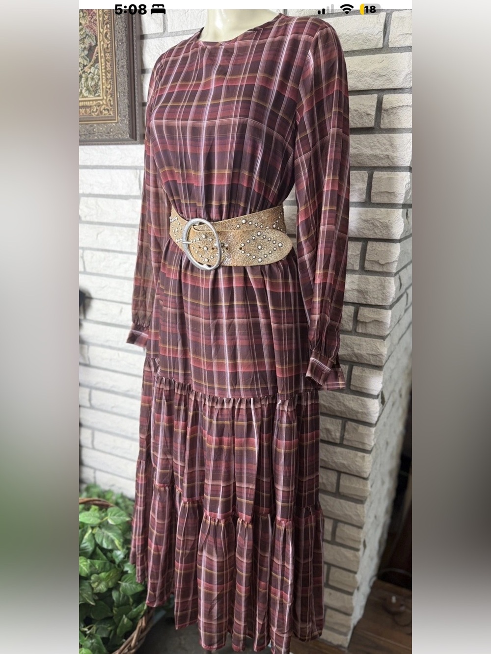 Anthropologie Dolan Shutter Maxi Dress Small  Bohemian Artsy Country Cowgirl